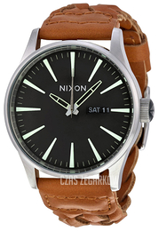 Nixon The Sentry Czarny/Skóra Ø42 mm A1051959