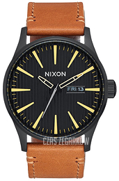 Nixon The Sentry Czarny/Skóra Ø42 mm A1052664-00
