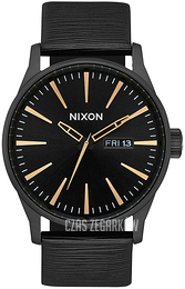 Nixon The Sentry Czarny/Skóra Ø42 mm A1052987-00