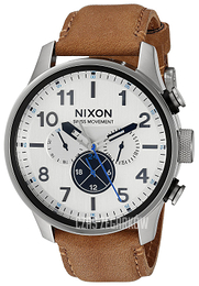 Nixon Srebrny/Skóra Ø46 mm A10822092-00