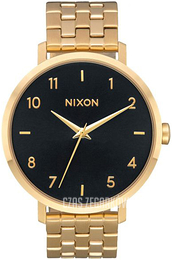 Nixon The Arrow Czarny/Stal w odcieniu złota Ø38 mm A1090-2042-00