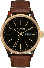 Nixon The Sentry Czarny/Skóra Ø42 mm A12633167