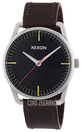 Nixon The Mellor Czarny/Skóra Ø38 mm A1291019-00