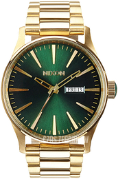 Nixon The Sentry Zielony/Stal w odcieniu złota Ø42 mm A356-1919-00