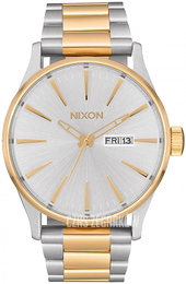Nixon The Sentry Srebrny/Stal w odcieniu złota Ø42 mm A356-1921-00