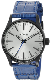 Nixon The Sentry Srebrny/Skóra Ø38 mm A3772131-00