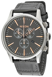 Nixon The Sentry Szary/Skóra Ø42 mm A405-2145