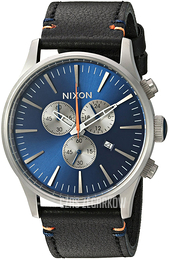 Nixon The Sentry Niebieski/Skóra Ø42 mm A4051258-00