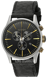 Nixon The Sentry Czarny/Skóra Ø42 mm A4052222-00