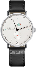 Nomos Glashütte Metro Srebrny/Skóra Ø37 mm N-1101