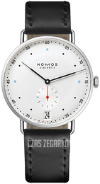 Nomos Glashütte Metro Srebrny/Skóra Ø38.5 mm N-1102