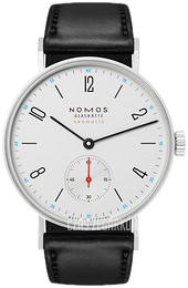 Nomos Glashütte Tangente Srebrny/Skóra Ø35 mm N-175