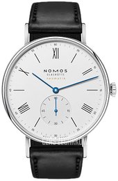 Nomos Glashütte Ludwig Biały/Skóra Ø38.5 mm N-250.S1