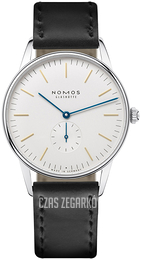 Nomos Glashütte Orion Srebrny/Skóra Ø38 mm N-387
