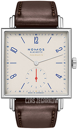 Nomos Glashütte Tetra Neomatik Biały/Skóra Ø33 mm N-421.S1