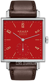 Nomos Glashütte Tetra Neomatik Czerwony/Skóra Ø33 mm N-421.S2