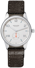 Nomos Glashütte Club Biały/Skóra Ø38.5 mm N-735