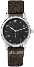 Nomos Glashütte Club Czarny/Skóra Ø38.5 mm N-736