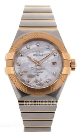 Omega Constellation Brushed Chronometer Biały/18 karatowe różowe złoto Ø31 mm 123.20.31.20.55.001