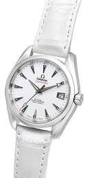Omega Seamaster Aqua Terra 150m Co-Axial 38.5mm Biały/Skóra Ø38.5 mm 231.13.39.21.54.001