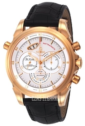 Omega De Ville Co-Axial RaTTrapante Srebrny/Skóra Ø44 mm 422.53.44.51.02.002