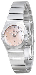 Omega Constellation Quartz 24mm Różowy/Stal Ø24 mm 123.10.24.60.57.002