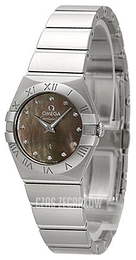 Omega Constellation Quartz 24mm Szary/Stal Ø24 mm 123.10.24.60.57.003