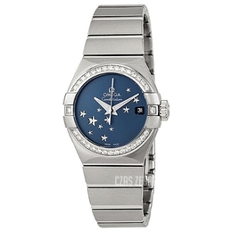 Omega Constellation Co-Axial 27mm Niebieski/Stal Ø27 mm 123.15.27.20.03.001