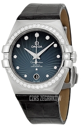 Omega Constellation Co-Axial 35mm Niebieski/Skóra Ø35 mm 123.18.35.20.56.001