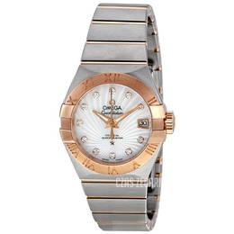 Omega Constellation Co-Axial 27mm Biały/Stal Ø27 mm 123.20.27.20.55.001