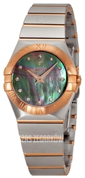 Omega Constellation Quartz 27mm Szary/18 karatowe różowe złoto Ø27 mm 123.20.27.60.57.006