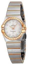 Omega Constellation Quartz 24mm Biały/18 karatowe różowe złoto Ø24 mm 123.25.24.60.55.002