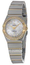 Omega Constellation Quartz 24mm Biały/18 karatowe żółte złoto Ø24 mm 123.25.24.60.55.003