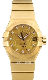 Omega Constellation Co-Axial 27mm Szampański/18 karatowe żółte złoto Ø27 mm 123.50.27.20.58.001