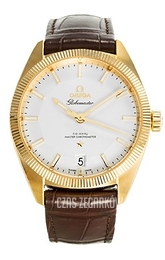 Omega Constellation Globemaster Co-Axial Chronometer 39mm Srebrny/Skóra Ø39 mm 130.53.39.21.02.002