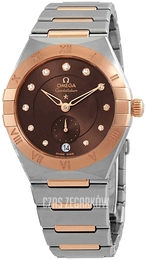 Omega Constellation Co-Axial 34Mm Brązowy/18 karatowe różowe złoto Ø34 mm 131.20.34.20.63.001