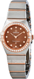 Omega Constellation Quartz 25Mm Brązowy/18 karatowe różowe złoto Ø25 mm 131.25.25.60.63.001