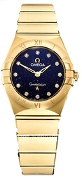 Omega Constellation Quartz 25Mm Niebieski/18 karatowe żółte złoto Ø25 mm 131.55.25.60.53.001