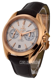 Omega Seamaster Aqua Terra 150m Co-Axial Chronograph GMT 43mm Srebrny/Skóra Ø43 mm 231.53.43.52.02.001