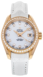 Omega Seamaster Aqua Terra 150m Co-Axial 30mm Biały/Skóra Ø30 mm 231.58.30.20.55.002