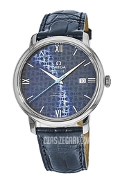 Omega De Ville Prestige Niebieski/Skóra Ø39.5 mm 424.13.40.20.03.003
