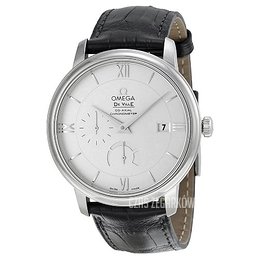 Omega De Ville Prestige Co-Axial Power Reserve 39.5mm Srebrny/Skóra Ø39.5 mm 424.13.40.21.02.001