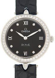 Omega De Ville Prestige Quartz 27.4mm Czarny/Skóra Ø27.4 mm 424.18.27.60.51.001