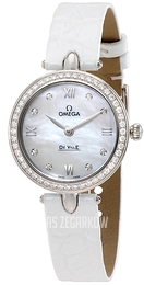 Omega De Ville Prestige Quartz 27.4mm Biały/Skóra Ø27.4 mm 424.18.27.60.55.001