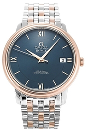Omega De Ville Prestige Co-Axial 36.8mm Niebieski/18 karatowe różowe złoto Ø36.8 mm 424.20.37.20.03.002