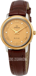 Omega De Ville Prestige Żółte złoto/Skóra Ø27.4 mm 424.23.27.60.58.001