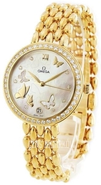 Omega De Ville Prestige Co-Axial 32.7mm Biały/18 karatowe żółte złoto Ø32.7 mm 424.55.33.20.55.008