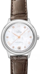 Omega De Ville Prestige Biały/Skóra Ø34 mm 434.13.34.20.55.001