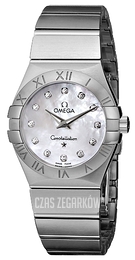 Omega Constellation Quartz 27mm Biały/Stal Ø27 mm 123.10.27.60.55.001