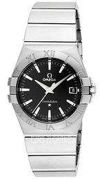 Omega Constellation Quartz 35mm Czarny/Stal Ø35 mm 123.10.35.60.01.001